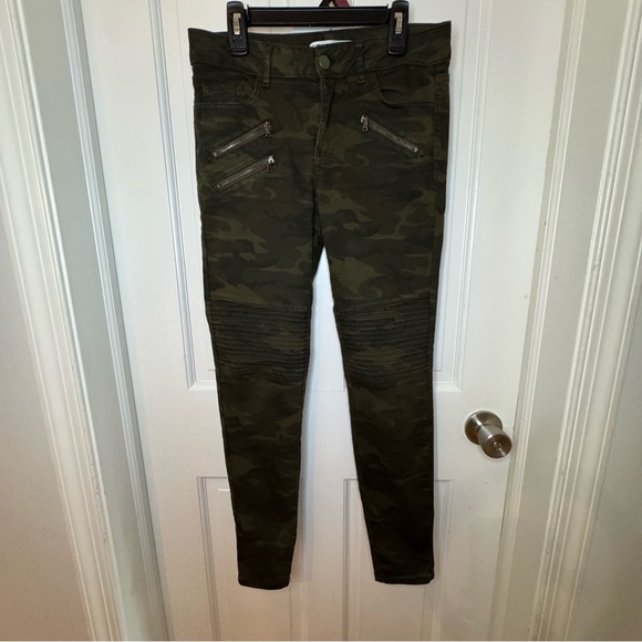 Zara Z1975 Women’s Camo Skinny Moto Jeans Size 4 - Picture 1 of 9